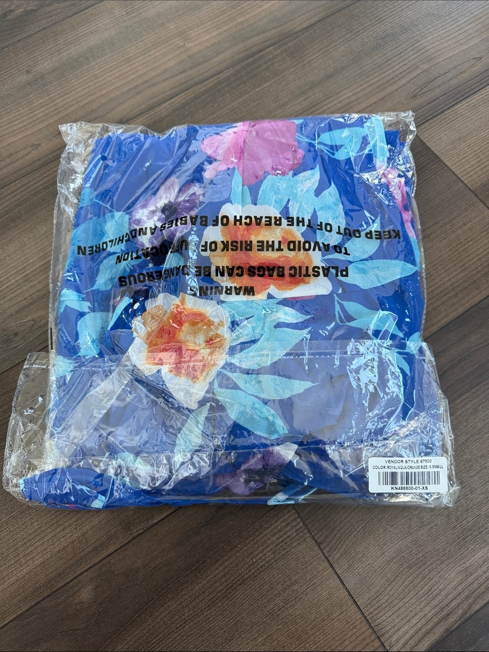 NWT Lulus Ladean Royal Blue Floral Print Ruffled Wrap Maxi Dress - Picture 5 of 5